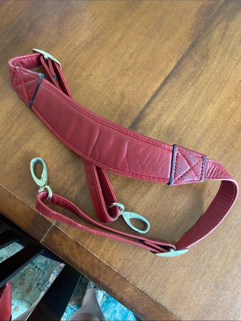 Women's Red Laptop Bag with Front Flap Pockets